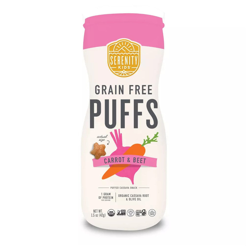 Serenity Kids Grain Free Puffs, Carrot And Beet, 1.5 Oz
